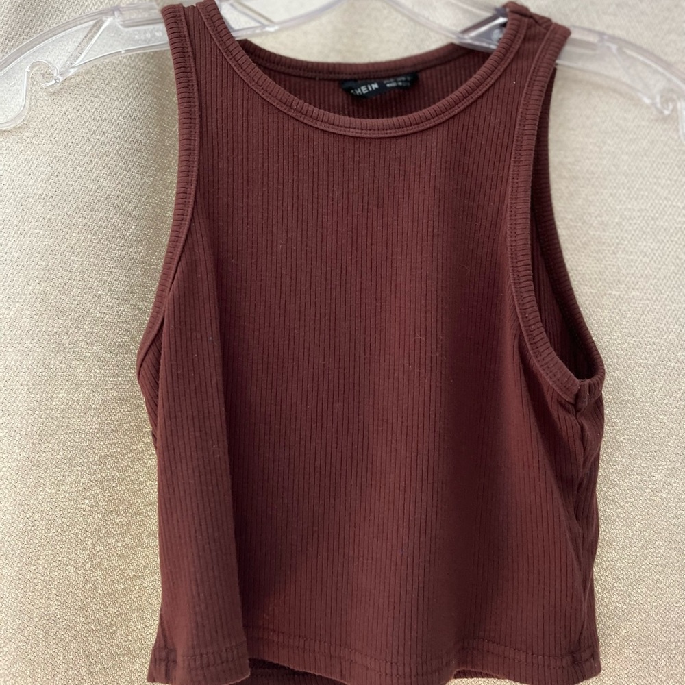 Reddish brown crop top